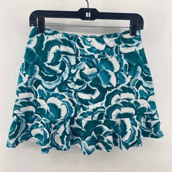 Tommy Bahama Racquet & Paddle Teal Floral Skort Tennis Golf Skirt Womens Medium - Picture 2 of 8